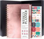 PLANBERRY Weekly Planner Premium – Undated Life Organizer & Budget Planner – Time Management, Goal Setting, To-Do List, Work-Life Balance & Habit Tracker – 6.9″ x 8.5″ (Rose Gold) - Image 2