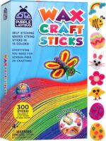 PURPLE LADYBUG Bendable Wax Craft Sticks for Kids - Christmas Stocking Stuffers, Camping Essentials, Road Trip Activities, Travel Toys for Toddlers in Car, Airplane & Restaurant - 15 Colors, 300 Pcs - Image 2