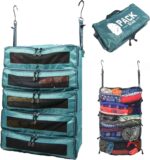 Pack Gear Hanging Suitcase Organizer - Our XL Hanging Luggage Organizer Perfectly Fits Any Suitcase - Our Packing Cubes for Travel Use Mesh Windows to Make Finding Any Outfit Easy (Green, XL) - Image 2