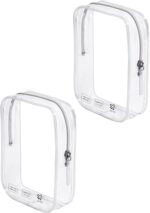 Packing Cubes Quart Size Travel Bag Tsa Approved Clear Toiletry Bag Small European International Must Haves Long Flight Airplane Essentials (2, Clear) - Image 2