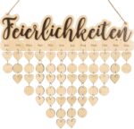Perpetual Wall Calendar Wooden, Dates To Remember Wall Birthday Calendar- Decorative Birthday Tracker Plaque Wall Hanging Gift For Mom/dad/grandparents,ferierlicheiten,freunde der families - Image 2