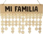 Perpetual Wall Calendar Wooden, Dates To Remember Wall Hanging Birthday Calendar- Decorative Birthday Tracker Plaque Wall Hanging Gift For Mom/dad/grandparents,MI FAMILIA-M5G - Image 2