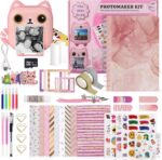 Photomaker Kit - Instant Print Camera for Kids Plus DIY Journal Kit for Girls - 150 Pcs Tween Journal & Camera for Girls - 6 7 8 9 10 11 12 13 14 Year Old Girl (Cat) - Image 2