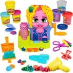Play-Doh Hair Stylin' Salon Playset with 6 Cans, Pretend Play Toys for Girls and Boys Ages 3 and Up - Image 2