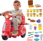 Play-Doh Pizza Delivery Scooter Playset, Large Ride-On Play Food Preschool Toys, Toy Pizza Set for Kids, Arts & Crafts for Boys & Girls, Ages 3+ - Image 2