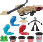 Play-Doh Star Wars: The Mandalorian Launching Speeder Playset, Bendy Grogu & 4 Inch Mando Action Figures, Imagination Toys for 4 Year Old Boys & Girls & Up - Image 2