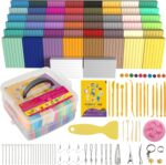 Polymer Clay 50 Colors, Modeling Clay for Kids DIY Starter Kits, Oven Baked Model Clay, Non-Sticky Molding Clay with Sculpting Tools, Gift for Children and Artists (50 Colors) - Image 2