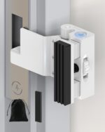 Portable Door Lock for Travel, Adjustable No Drilling Door Reinforcement Lock, Extra Latch Stopper for Hotel Room, Home Apartment, Inward Swing Door - Family & Travelers Security (White-1PC) - Image 2