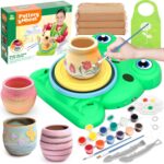 Pottery Wheel for Kids - Complete Pottery Painting Kit Arts and Crafts for Kids Ages 8-12 with 3 Pack Air Dry Clay Art Supplies Toys for Girls Boy Birthday Gift for 6 7 8 9 10 11 12+ - Image 2