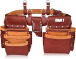 Premium Heavy Duty Grain Leather Tool Belt | Carpenter Tool Pouch for Handyman | Leather Tool Pouch | Tool Belts for Construction | Drywall | Framers | Electrician - Image 2
