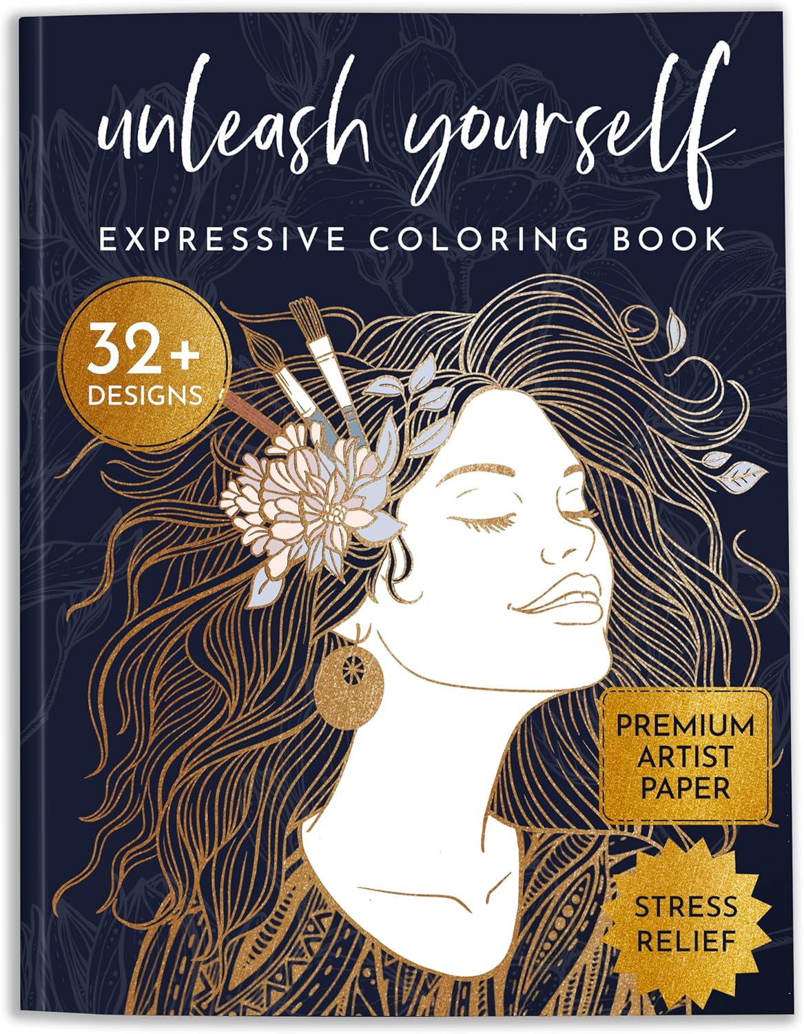 RYVE Adult Coloring Book for Women - 32+ Mindful Designs for Relaxation, Stress Relief & Creative Self-Care | Premium Artist Paper, Inspirational Gift for Women, Coloring Books for Adults Relaxation - Image 2