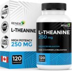 Renew Actives L-Theanine Supplements - Promotes Relaxation, Mental Clarity, & Focus - 250mg Per Serving - Non-GMO, Vegan, Gluten-Free - Made in Canada - 120 Easy-to-Swallow Capsules - Image 2