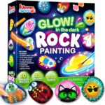 Rock Painting Kit- Glow in The Dark Rock Kit, Arts and Crafts for Kids Ages 6-12, Art Supplies Toy , Kids Craft Paint Kits, Arts & Crafts for Boys Girls Birthday Party Gift Toy - Image 2