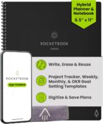 Rocketbook Fusion Hybrid Reusable Planner and Notebook in One, Additional Blank Pages, Goal and Project Tracker, Undated Planner, Letter Size 8.5x11, Black (Pack of 1) - Image 2