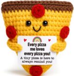 Romantic Couple Gifts for Boyfriend Girlfriend Handmade Crochet Pizza for Engagement Anniversary Valentine’s Day Love Gifts For Couples Husband Wife Partner Christmas Birthday Gift for Him Her - Image 2