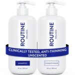 Routine Wellness Anti-Thinning Shampoo and Conditioner Set for Thinning Hair - Biotin DHT Blocker Women & Men - Color Safe Shampoo for Hair Loss & Healthier Hair - Unscented (Pack of 2) - Image 2