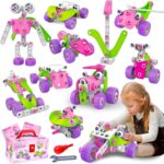STEM Toys for 4 5 6 7 8+ Year Old Girl Birthday Gifts Pink Educational Building Toys for Kids Ages 4-8 5-7 8-10 Stem Activities Construction Toy for Girls 4-6 6-8 Creative Games Christmas Idea Gift - Image 2