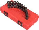 SUNEX TOOLS 1825 1/4-Inch Drive Universal Magnetic Impact Socket Set, Metric, 12-Point, Cr-Mo, 5mm - 15mm, 11-Piece - Image 2