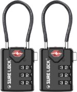 SURE LOCK TSA Compatible Travel Luggage Locks, Inspection Indicator, Easy Read Dials - 2 pack - Image 2