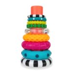 Sassy Stacks of Circles Stacking Ring STEM Learning Toy, Age 6+ Months, Multi, 9 Piece Set - Image 2