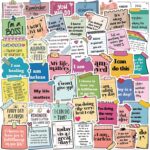 Self-Affirmation Motivational Stickers, 50PCS Inspirational Quote Waterproof Stickers for Water Bottles Laptop Scrapbook, Positive Note Aesthetic Stickers for Teens Adults Students (Motivational) - Image 2