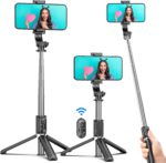 Selfie Stick Tripod, All in One Extendable & Portable iPhone Tripod Selfie Stick with Wireless Remote Compatible with iPhone 16 15 14 13 12 11 pro Xs Max 8 7, Galaxy Note10/S20/S10/OnePlus 9/9 PRO etc - Image 2
