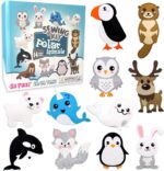 Sii Pikki Polar Animal Sewing Kit for Kids – DIY Felt Craft Set with 14 Cute Animals, Easy Learn Sew for Beginners – Educational Arts & Crafts, Gift Ideas for Boys and Girls Ages 6-9 - Image 2