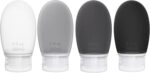 Silicone Travel Bottles for Toiletries TSA Approved Travel Size Containers Set 4 Pack Portable Leak Proof Refillable Cosmetic Squeeze Bottles Shampoo Hair Conditioner Body Lotion Bath Shower Gel - Image 2