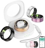 Smart Ring For Women Men, Health Tracker with Heart Rate/Blood Oxygen/Blood Pressure/Sleep Monitoring/Step Counting, IP68 Waterproof Fitness ring, No App Fees for iPhone & Android (Rose Gold, 7#） - Image 2