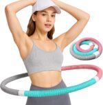 Soft Spring Hula Hoop for Adults Foldable Slimming Fitness Weight Loss Waist-Friendly Design Home and Travel Portable Upgraded Closed Silent Version Abdominal Workout Suitable Carried by Family - Image 2