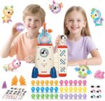 Space Magic DIY Balloons - 219 Pcs Sticky Balloon Maker Toy for Kids with Pump, Ballons Craft Kit with Bouncy Balloons, Stickers & Accessories, Gifts for Girls Boys Ages 3+ - Image 2