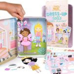Story Magic Dress-Up Dolls Playset, Pretend Play Magnetic Case, Magnet Outfit and Accessory Pieces, Great for Travel or Playdates, Magnetic On The Go Activity Set for Ages 4, 5, 6, 7 , Pink - Image 2