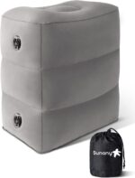 Sunany Inflatable Foot Rest Pillow for Travel, Kids/Adults Airplane Travel Pillow-Adjustable Height Cushions,for Kids to Sleep While Traveling,Suitable for Office, Home and Any Travell (1 Pack) - Image 2