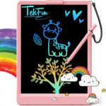 TEKFUN LCD Writing Tablet for Kids, 10-inch Coloring Drawing Pad, Mess Free Doodle Board, Christmas Gifts for Girls and Toddlers, Toys for 3 4 5 6 7 8 Year Old Boys (Pink) - Image 2