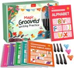 TIME X Magic Grooved Writing Practice Books, Reusable Handwriting Practice Books, Groove Workbooks, Handwriting Practice for Kids 3 +, Large Writing Practice Books (Practice 6-Books) - Image 2