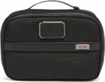 TUMI Alpha Split Travel Kit - Compact Toiletry Bag for Men & Women - Features Removable Leather Handle & 3 Zip Pockets - Black - Image 2