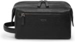 TUMI - Travel Accessories Dopp Kit - Men's Travel Essentials Framed Toiletry Bag - Black Emobossed Leather - Image 2