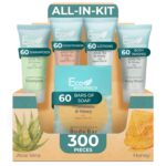 Terra Pure Eco Botanics Hotel Soaps & Toiletries Bulk Set | 0.85oz Hotel Shampoo & Conditioner, Body Wash, Body Lotion & Bar Soap Travel Size | 300 Pieces - Image 2