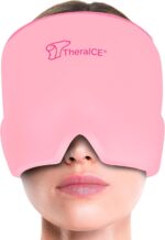 TheraICE Headache Relief Cap, Migraine Ice Pack Mask Products, Women Cooling Gel Hat, Face Cold Compress Head Wrap for Her Stress. Great Birthday Gift for Mom, Sister, Grandma, Girlfriend, & Teacher - Image 2