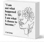 Therapy Office Desk Decor Wooden Box Sign, Mental Health Decor for Home School Counseling Decoration Mental Health Gift for Counselor Psychologist Therapist, I Am What I Choose to Become - Image 2