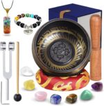 Tibetan Singing Bowl Set (16Pcs) - Pure Sound - 3.5 inch Brass Material - 100% Handmade - for Sound Healing, Chakra Balancing, Meditation, Mindfulness, Stress Relief Tools, Unique Spiritual Gifts - Image 2