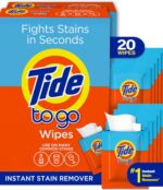 Tide Stain Remover for Clothes, Tide To Go Wipes, Instant Stain Remover for Clothes, Travel & Pocket Size, 20 Count - Image 2