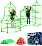 Tiny Land Glow Fort Building Kit for Kids Creative Fort Indoor & Outdoor Construction Toys with 86 Rods and 44 Balls for 5-12 Year Old Boys & Girls STEM Building Toy Gifts with Storage Bag - Image 2