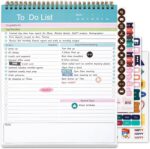 To Do List Notepad, Spiral Bound Undated Daily Planner, 52 Sheets 8.5" X 10.5" Tear Off Task Planning Pad with Checklist, For Work Office Home - Image 2