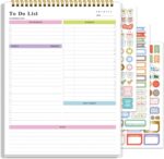 To Do List Notepad Undated, Daily To Do List Notebook (8.5"x 11") Spiral Daily Task Hourly Schedule Planning Pad with Checklist Suitable for Office, Home and School 104 Pages - Image 2