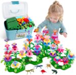 Toys Gifts for 2 3 4 5 6 Years Old Toddler Girls Boys, 156 PCS Insect Flower Garden Building Educational STEM Learning Pretend Play Gardening Set, Christmas Birthday Gifts for Preschool Kids Age 2+ - Image 2