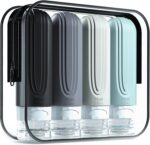 Travel Bottles for Toiletries, Tsa Approved 3oz Travel Size Containers BPA Free Leak Proof Refillable Liquid Silicone Squeezable Travel Accessories for Shampoo Conditioner Lotion (4 Pack) - Image 2