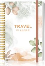 Travel Journal for Women & Men, Vacation & Road Trip Planner Organizer, Travel Notebook for 6 Trips, Trip Planner Gift to Record Memories and Adventures from Special Trips, 5.8" x 8.5", Rose Leaf - Image 2