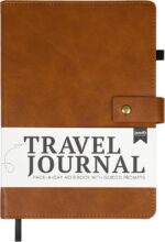 Travel Journal with Prompts - Vegan Leather Adventure Essential - Page-A-Day Travel Journal for Women Men Nonbinary - A5 Daily Diary & Traveler Notebook - Gift - Present - Image 2