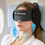 Travel Pillows for Airplanes, Plane Pillow with Eye Mask for Long Flights Sleeping, 360° Support Airplane Head Strap Compact Flight Essentials for Travel Sleep Neck Upright, Stop Bobblehead (Grey) - Image 2